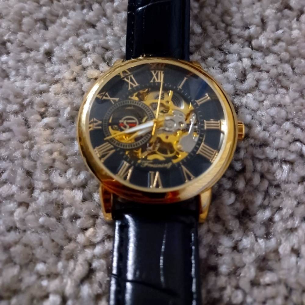 Forsinning Black And Gold Automatic Watch